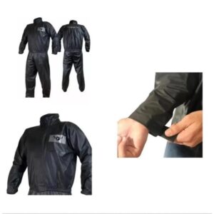 Super Capa Roupa Chuva Vestimenta Fly Pvc Preta Moto Motoqueiro