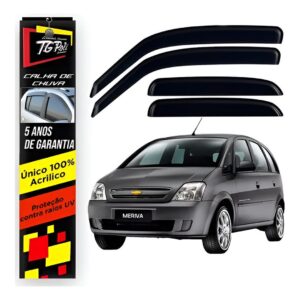 Calha De Chuva Defletor Acrilico Fume Gm Meriva 03/12