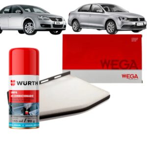 Filtro Ar Condicionado Jetta 2006 a 2018 + Limpa Ar Wurth
